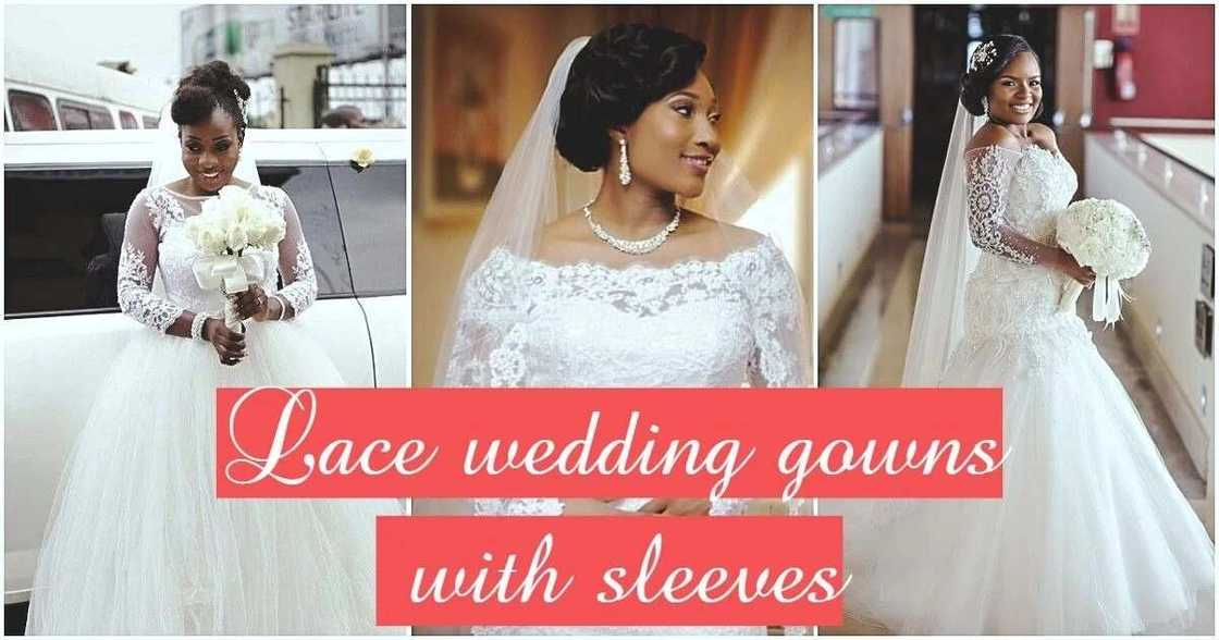 Lace wedding gowns with sleeves for ladies Lace wedding gowns with sleeves for ladies