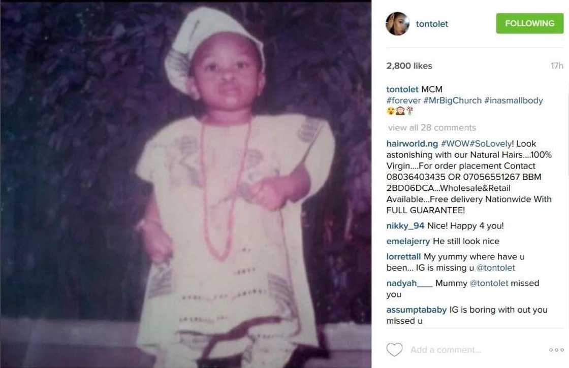 Tonto Shares Husband's Baby picture (Photo)