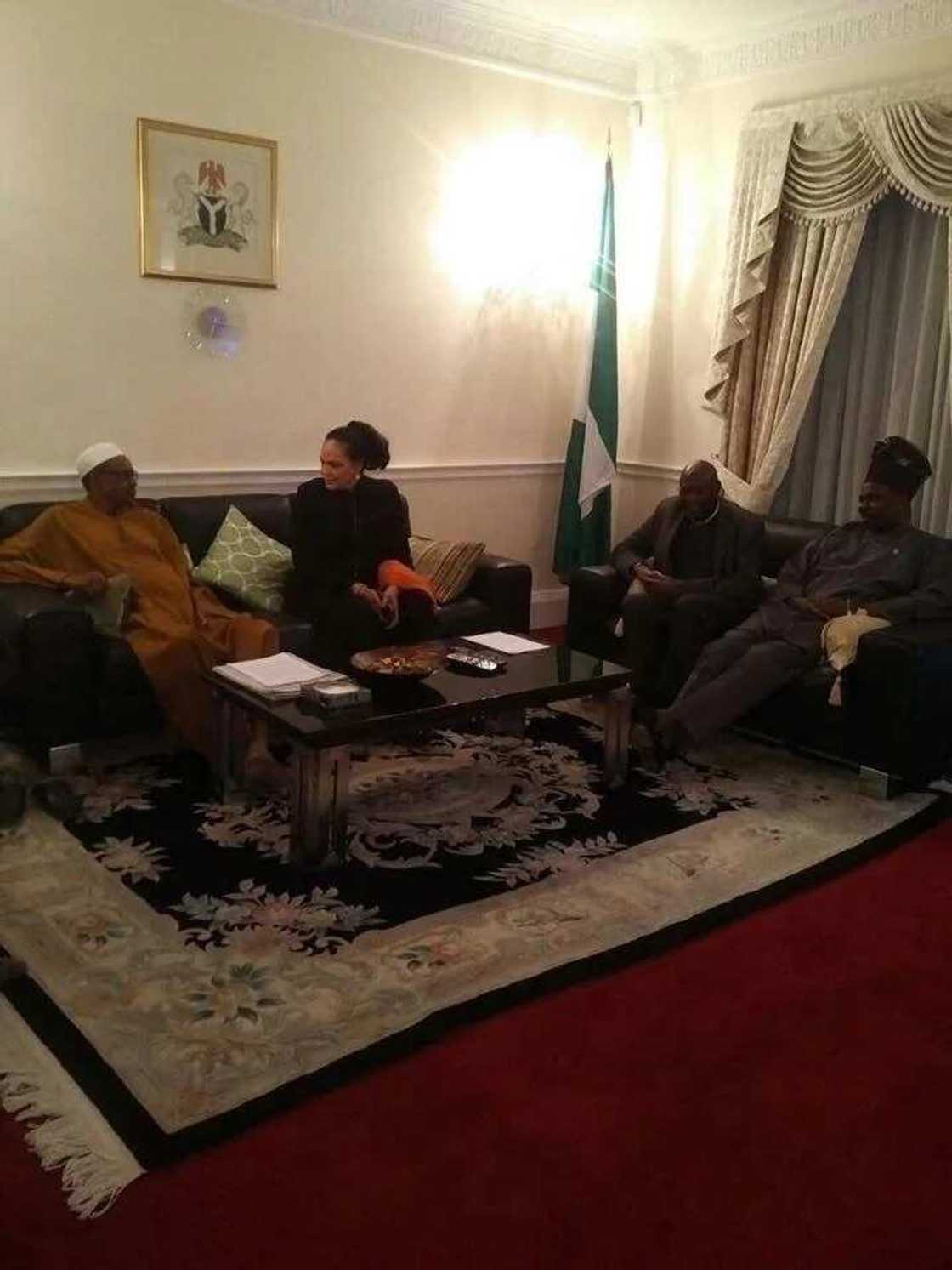 BREAKING: Fresh photo proves President Buhari is alive and well in UK