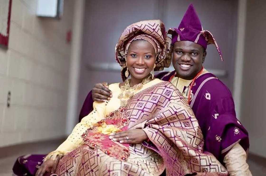 Traditional Yoruba engagement ceremony outfit