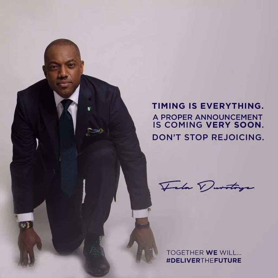 Fela Durotoye will run for President