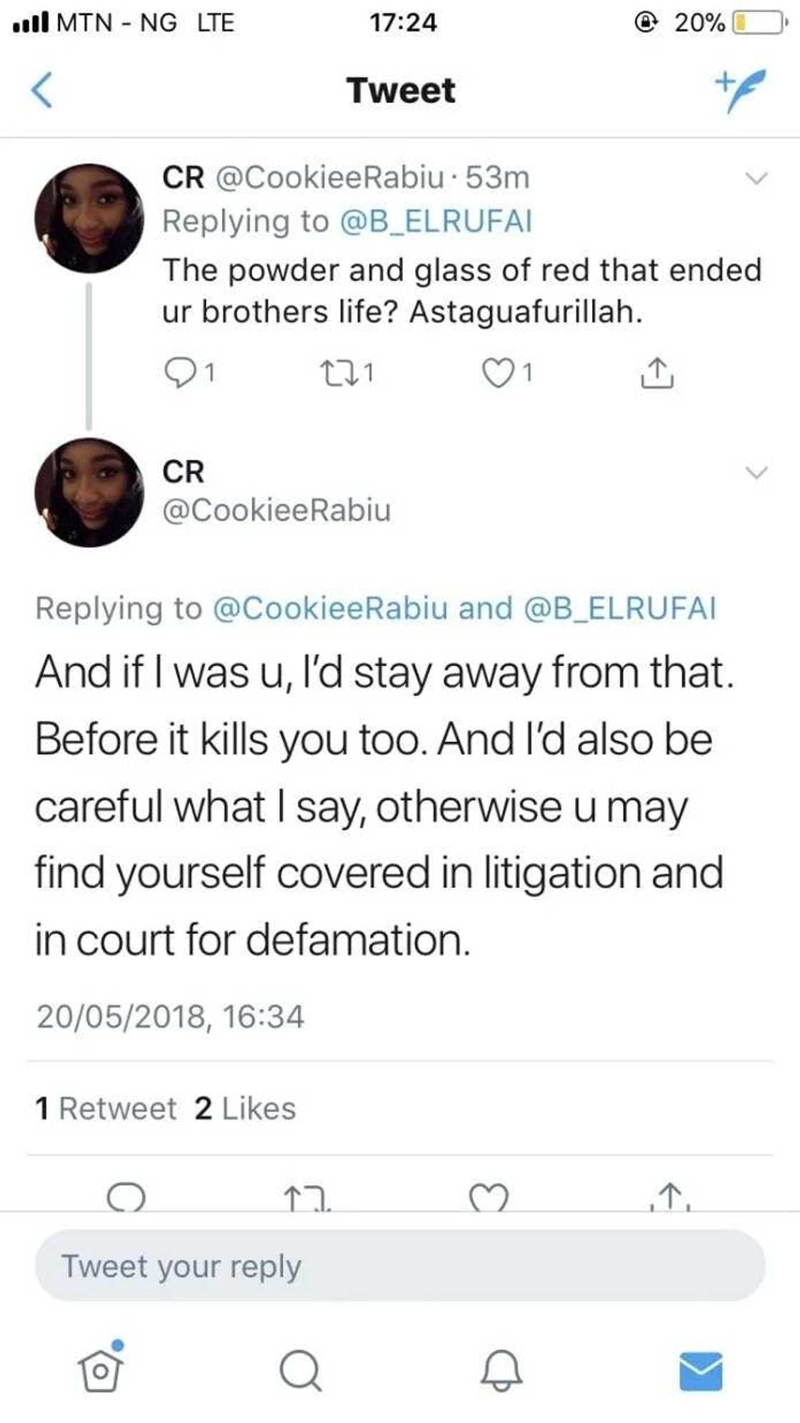 Bari yaro bari yaro: Yaron El-Rufai da jikar Isiyaku sun yi kaca kaca da juna Bari yaro bari yaro: Yaron El-Rufai da jikar Isiyaku sun yi kaca kaca da juna