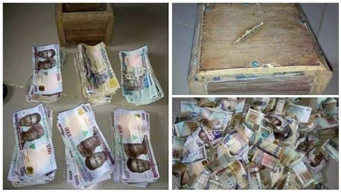 Nigerian lady saves N489,500 in a piggy bank for one year (photo) Nigerian lady saves N489,500 in a piggy bank for one year (photo)