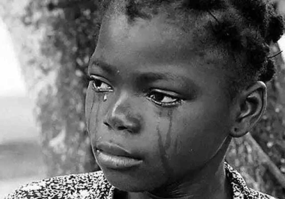 Nigerian girl crying Nigerian girl crying