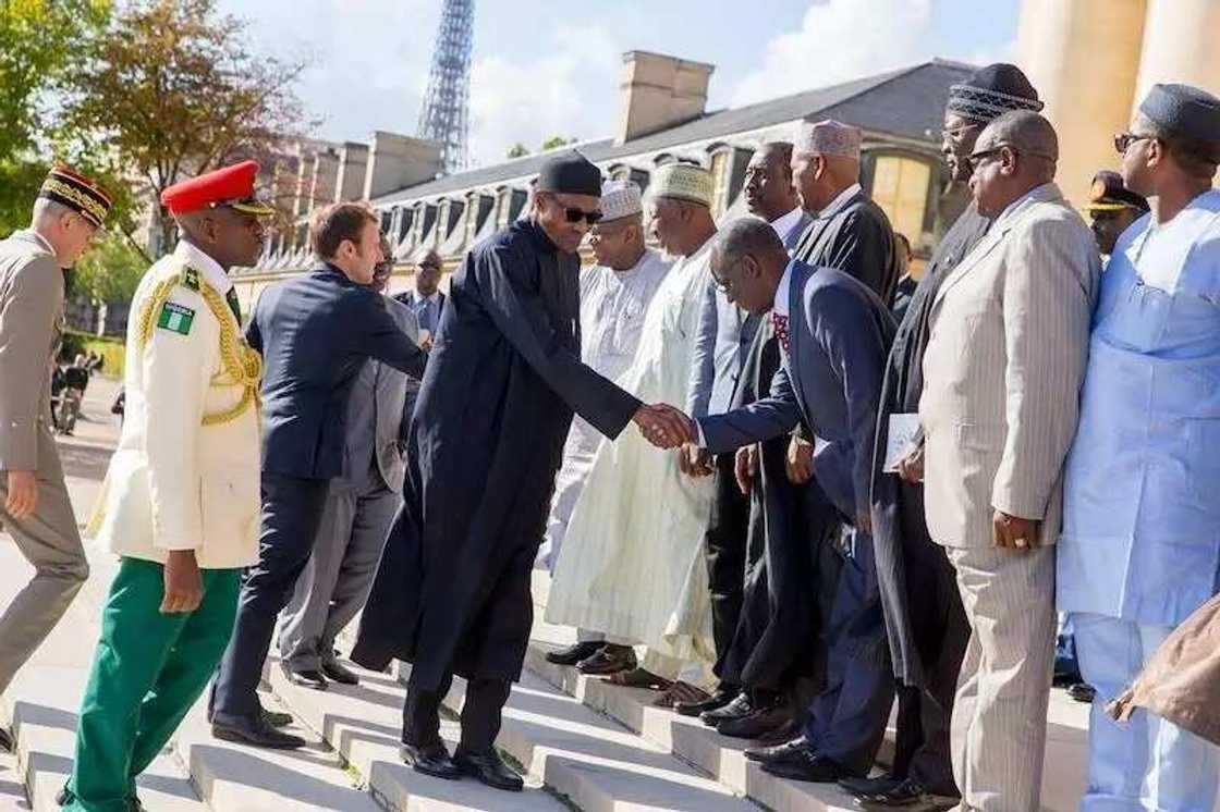 Buhari Meets With Hollande In Paris Buhari Meets With Hollande In Paris