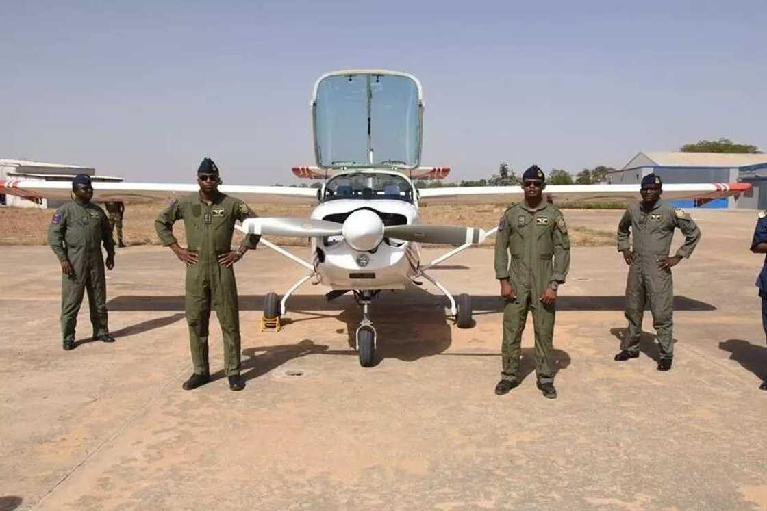 Injured Boko Haram members run for safety as NAF gunship hits target