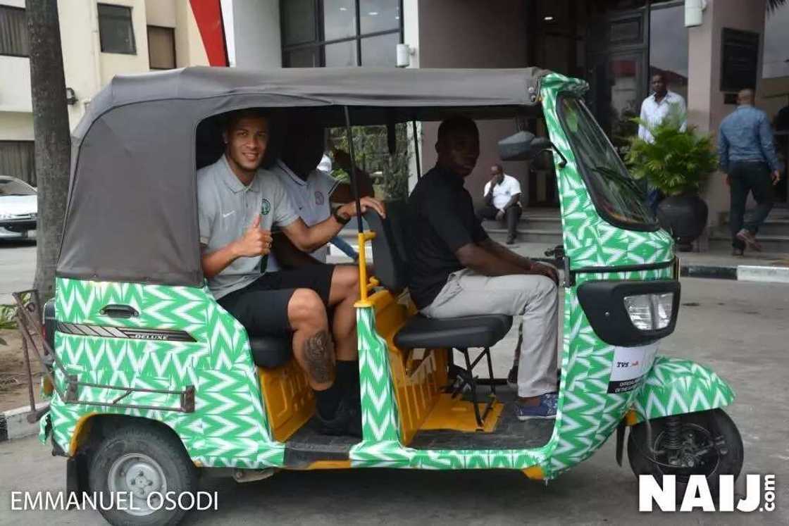 Super Eagles star William Troost-Ekong spotted in 'Keke Napep' in Port Harcourt