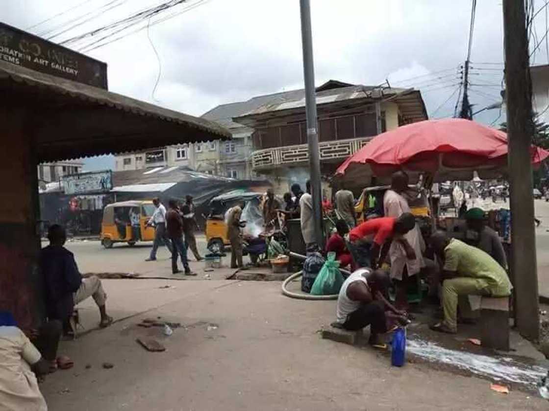 Aba: Hausawa mazaunar Aba sun koma bakin kasuwancin su bayan arangama tsakanin IPOB da sojoji (Hotuna)