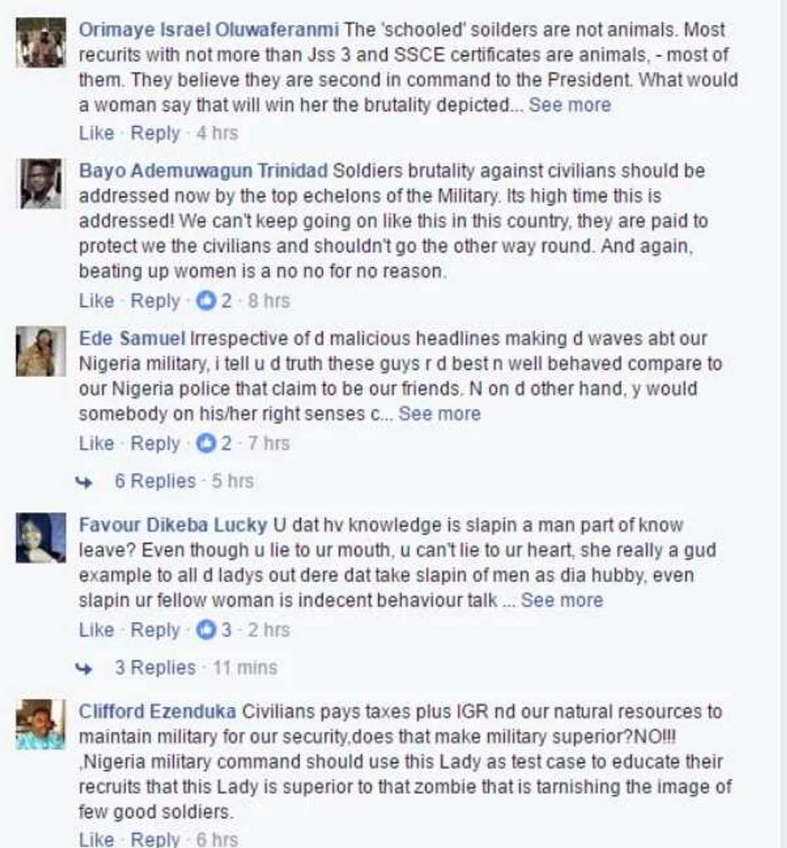 Lady brutalized for challenging Nigerian soldier who slapped her brother (photos) Lady brutalized for challenging Nigerian soldier who slapped her brother (photos)