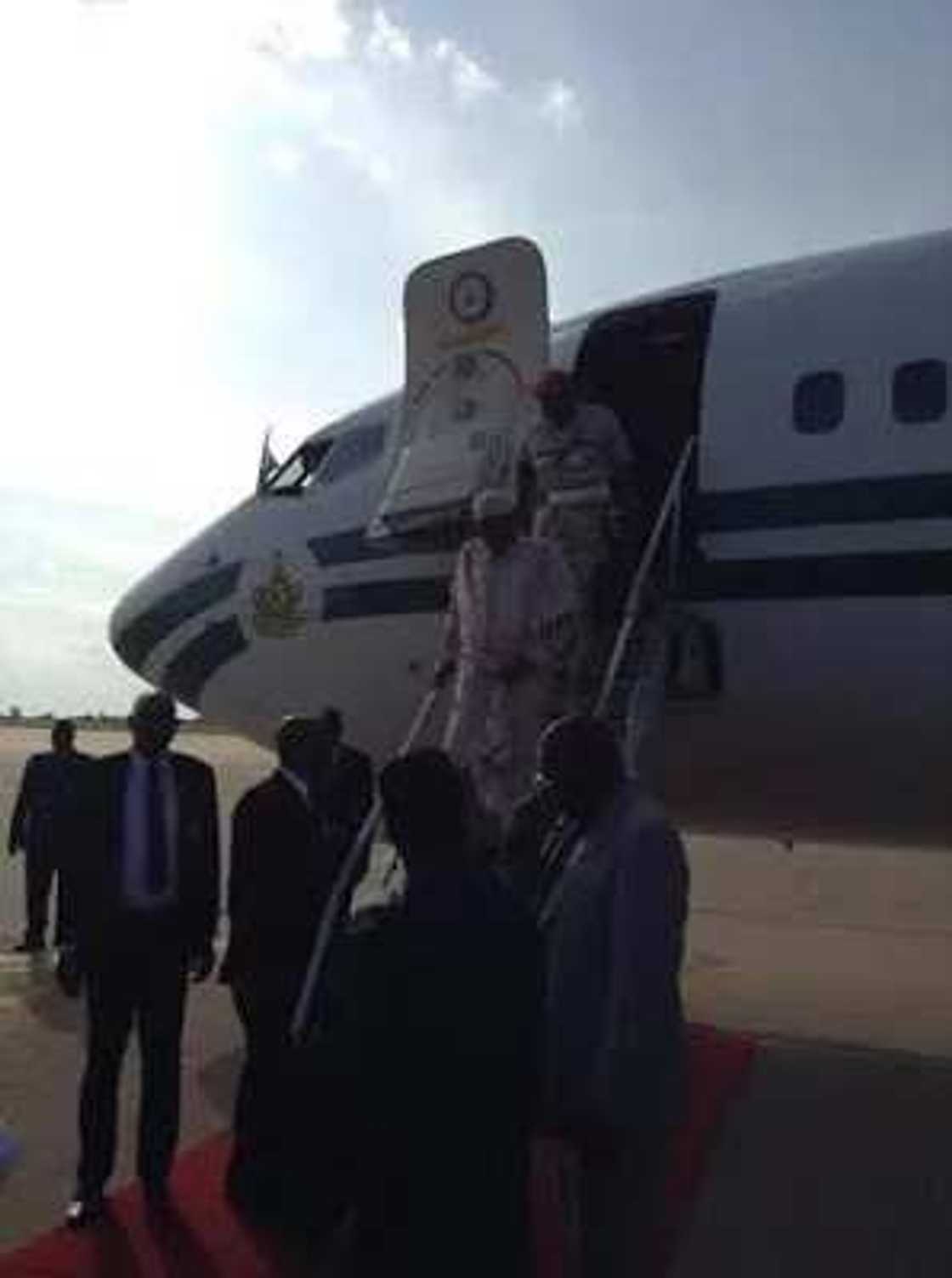 PHOTOS: President Buhari Arrives Kaduna State