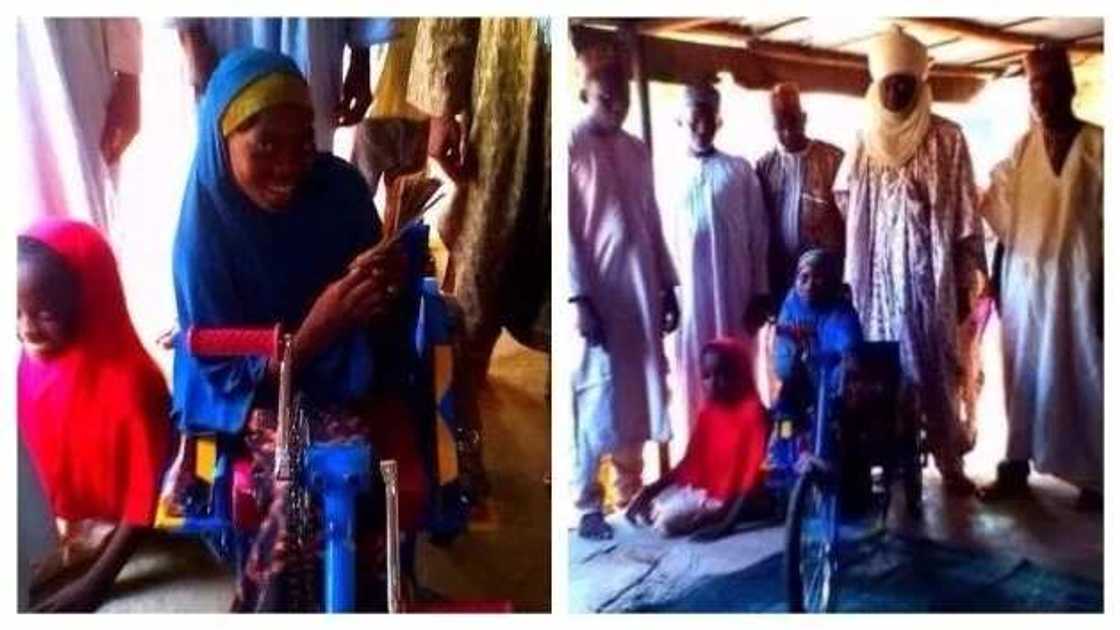 Emir of Dutse gifts wheelchair to physically challenged girl who wept after failing to get one at an event (photos) Emir of Dutse gifts wheelchair to physically challenged girl who wept after failing to get one at an event (photos)