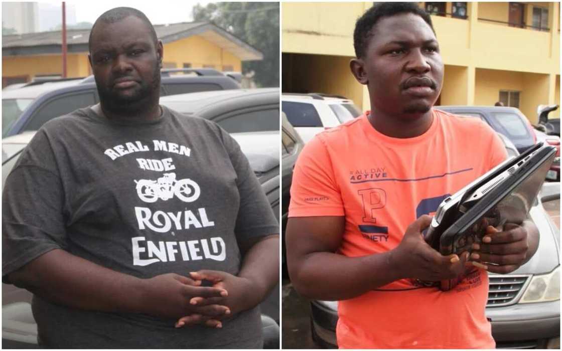 The alleged fraudsters were arrested from Lagos and Ogun state. Photo source: EFCC The alleged fraudsters were arrested from Lagos and Ogun state. Photo source: EFCC