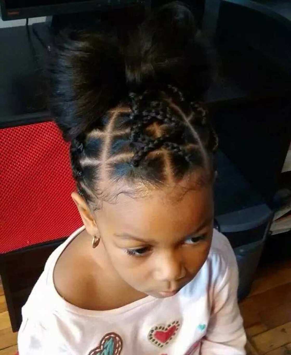 Little bride hairstyle with hair bow Little bride hairstyle with hair bow