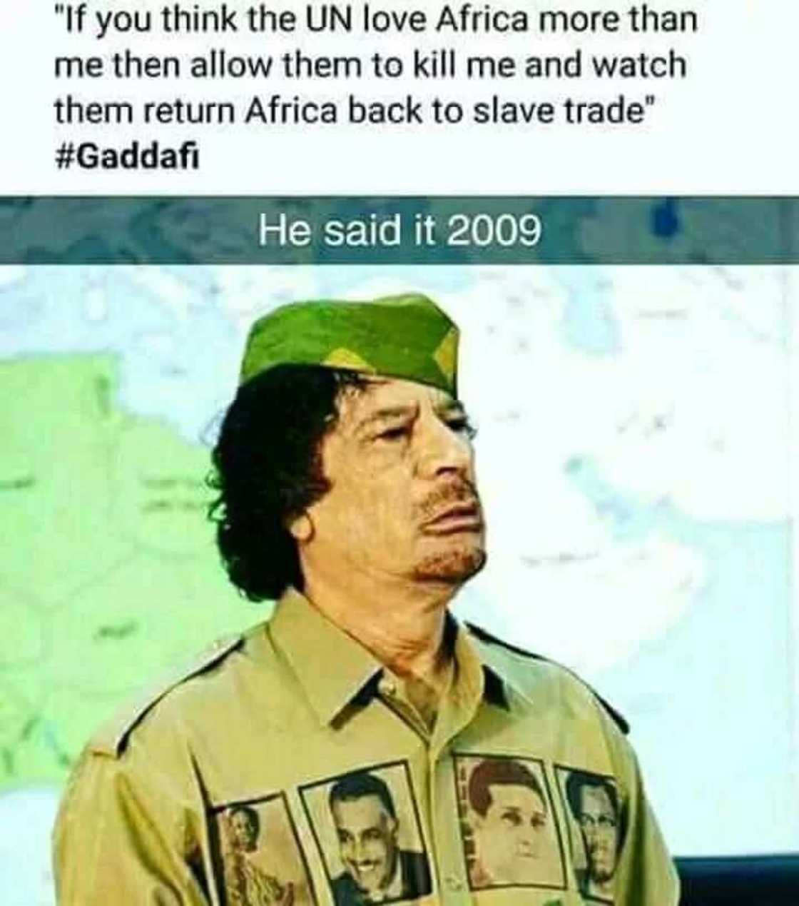 Cinikin bayi: Wasu kalaman Gaddafi sun fara zama gaskiya Cinikin bayi: Wasu kalaman Gaddafi sun fara zama gaskiya