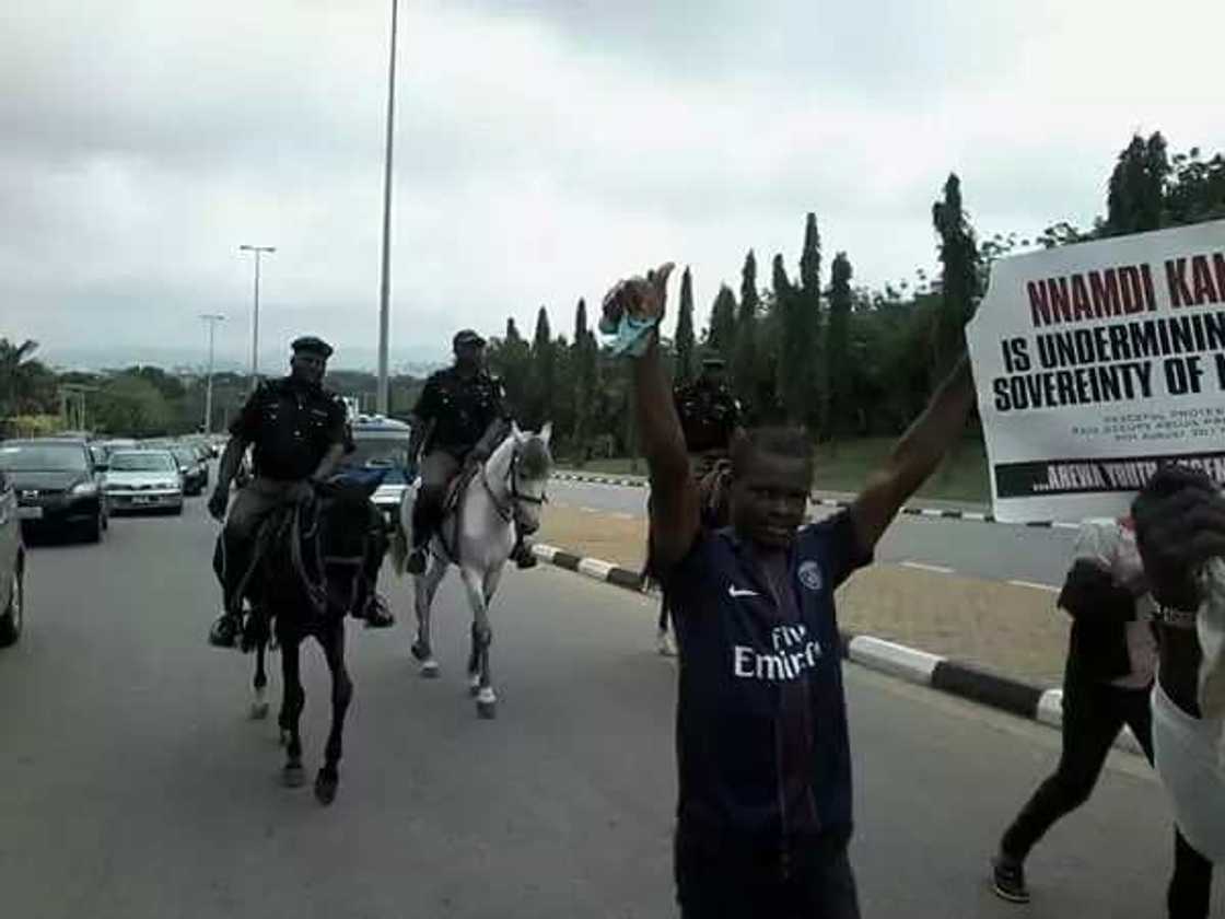 Arewa Youth Assembly made this call during a peaceful protest in Abuja on August 9. Photo credit: Eric gossip Arewa Youth Assembly made this call during a peaceful protest in Abuja on August 9. Photo credit: Eric gossip