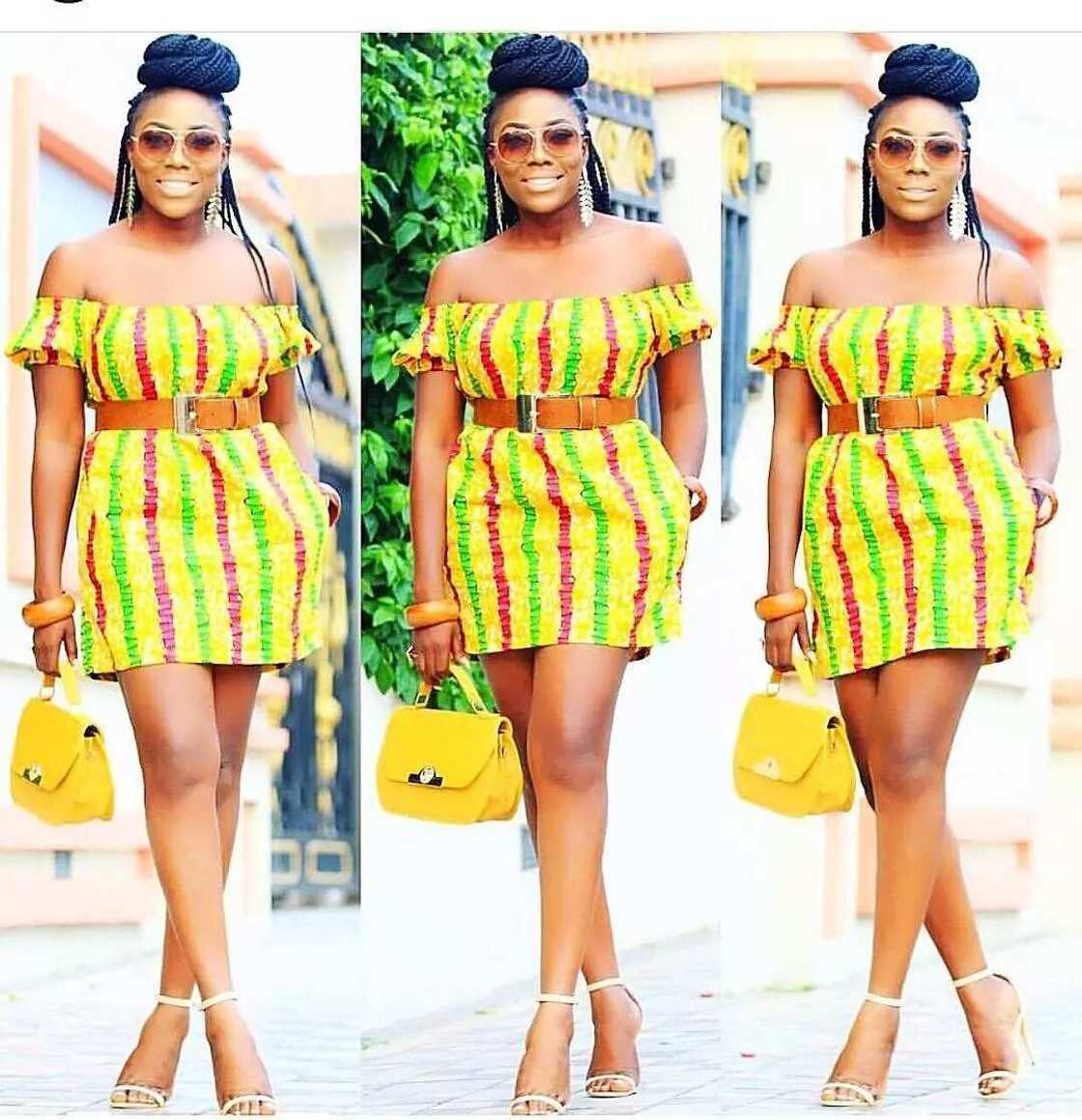 Short Ankara off-shoulder dress Short Ankara off-shoulder dress