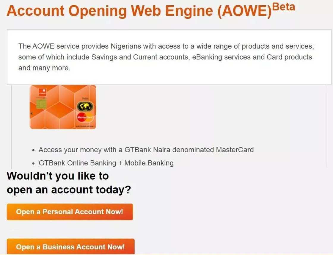 Guide on how to open GTB account online