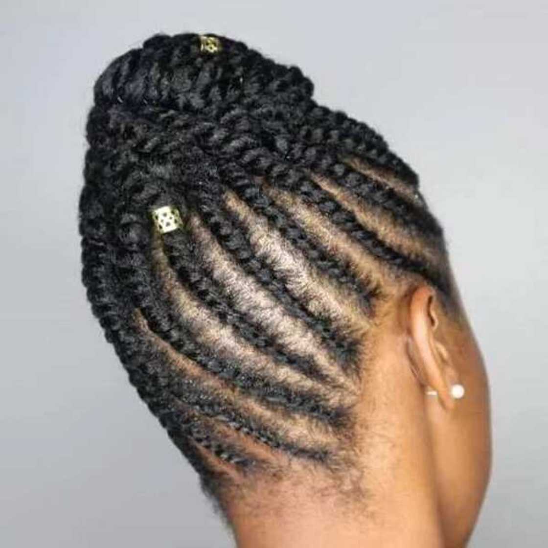 Upswept flat twists updo Upswept flat twists updo