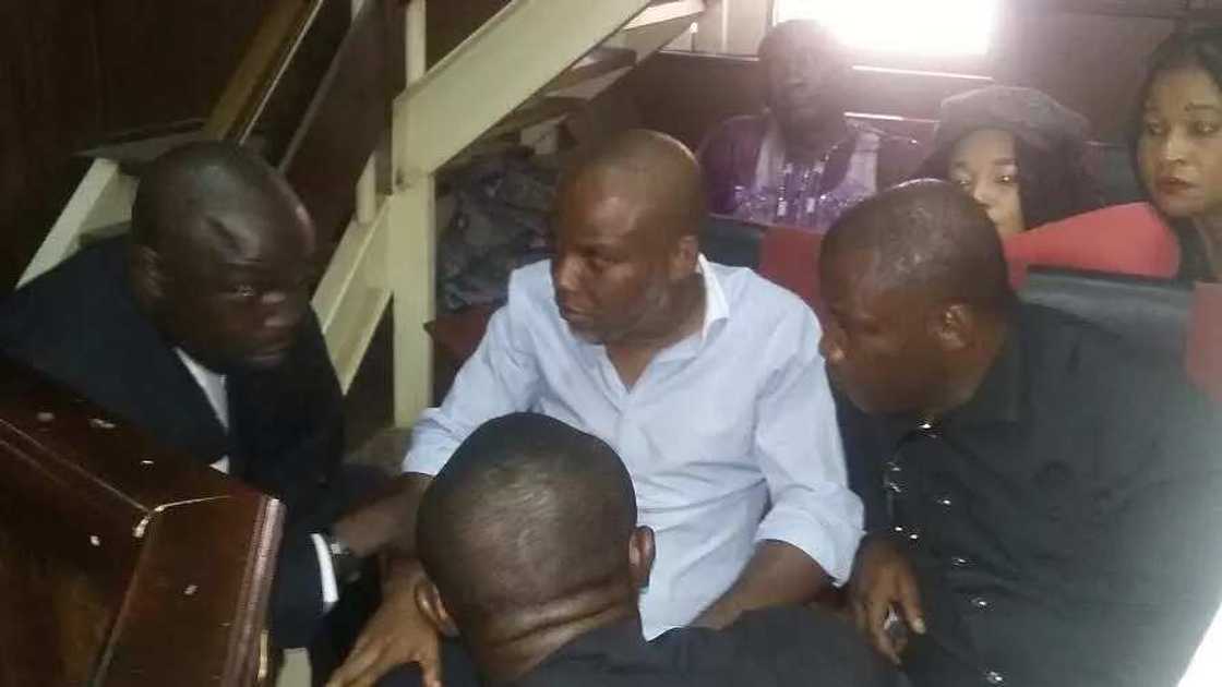Heavy Security Presence In Court For Nnamdi Kanu's Arraignment Heavy Security Presence In Court For Nnamdi Kanu's Arraignment