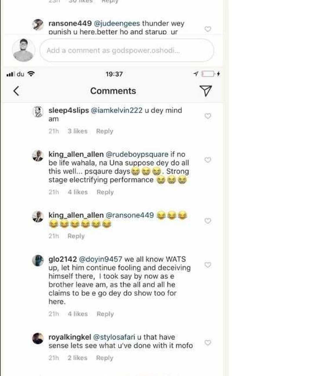 Fans slam Jude Okoye over the break of the Psquare after he commented on Wizkid's post Fans slam Jude Okoye over the break of the Psquare after he commented on Wizkid's post