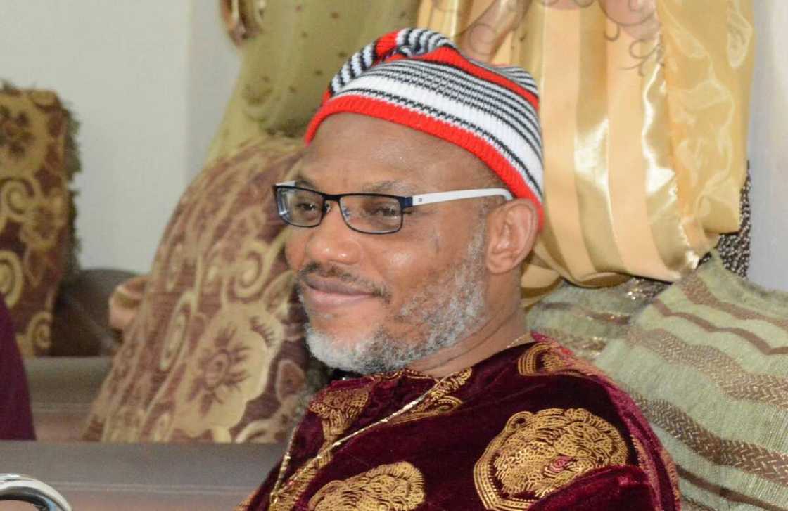 Anybody that says Biafra will not come, will die -
Nnamdi Kanu Anybody that says Biafra will not come, will die -
Nnamdi Kanu