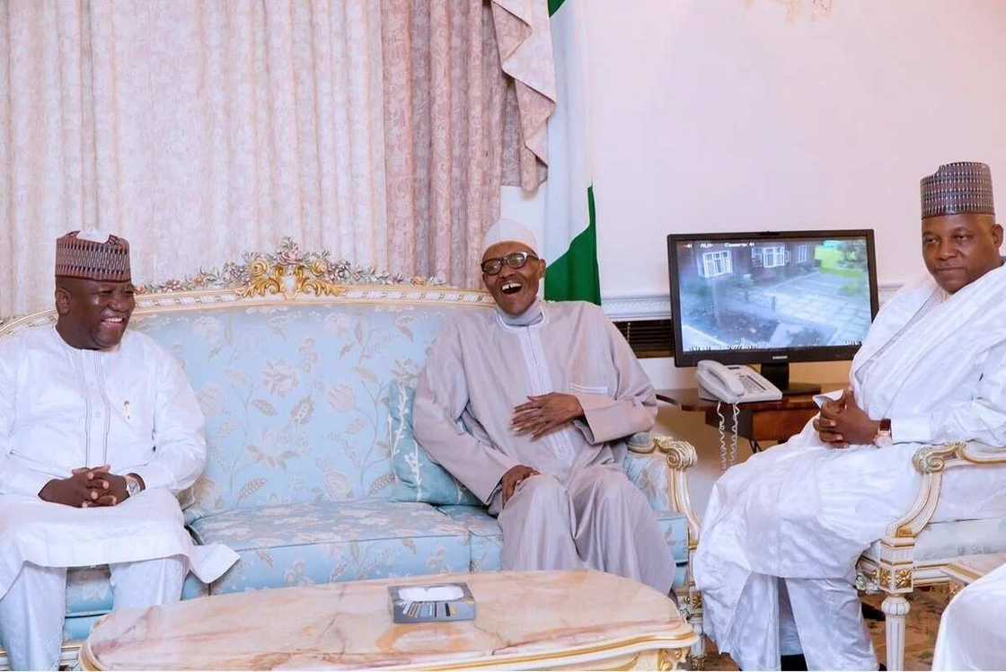 BREAKING: President Buhari receives governors in London (photos) BREAKING: President Buhari receives governors in London (photos)