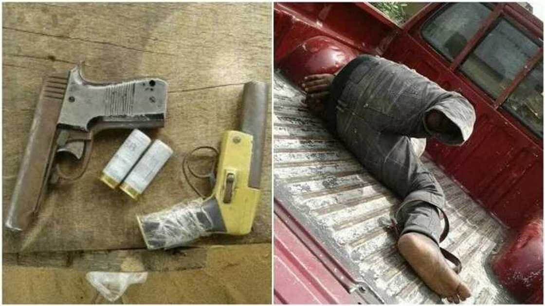 Gurgu ka fi mai ƙafa iya shege: An kama wani gawurtaccen ɗan fashi mai ƙafa ɗaya (Hotuna) Gurgu ka fi mai ƙafa iya shege: An kama wani gawurtaccen ɗan fashi mai ƙafa ɗaya (Hotuna)