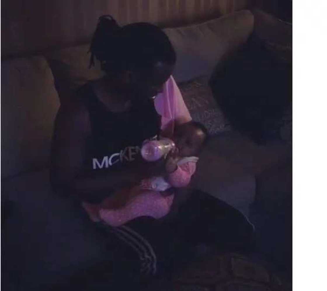 Paul Okoye shares video of him feeding one of his twins early in the morning Paul Okoye shares video of him feeding one of his twins early in the morning