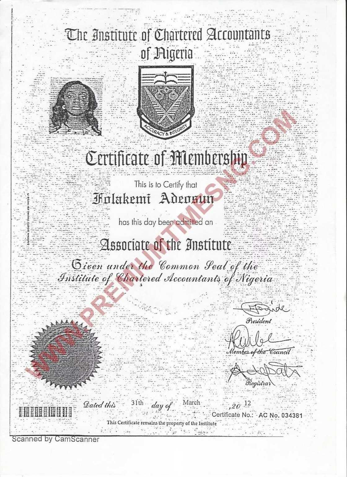 Kalli takardun kammala karatun minista Kemi da shaidar NYSC din ta na karya Kalli takardun kammala karatun minista Kemi da shaidar NYSC din ta na karya