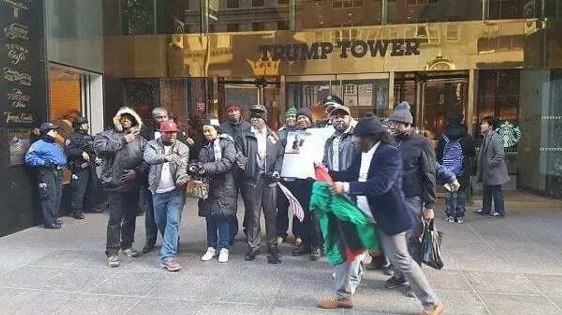 Biafra supporters visit Trump Towers Biafra supporters visit Trump Towers