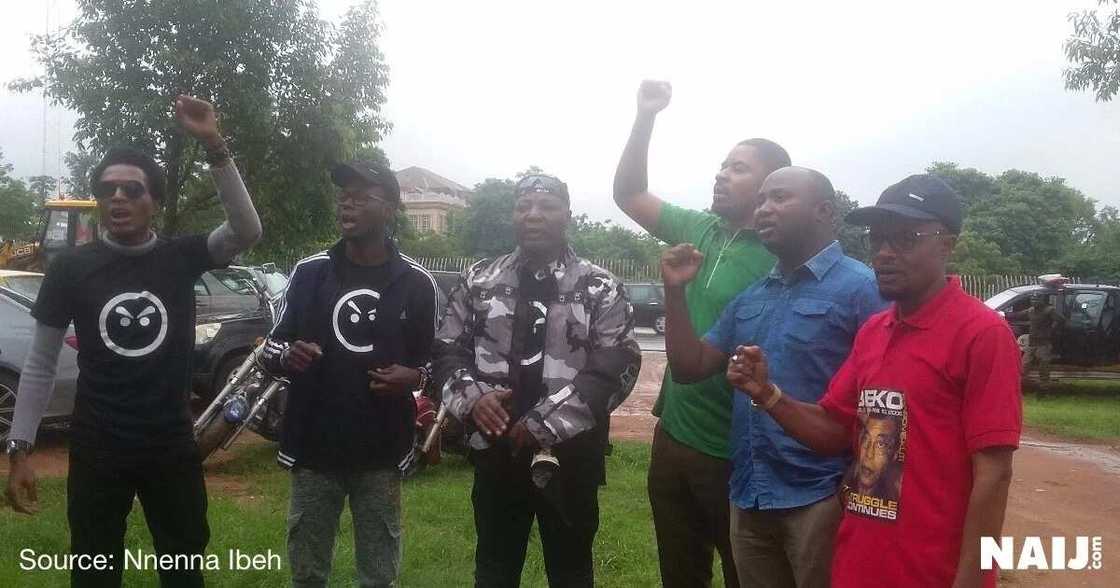 Charly boy leads protest to demand for Buhari's return or resignation Charly boy leads protest to demand for Buhari's return or resignation