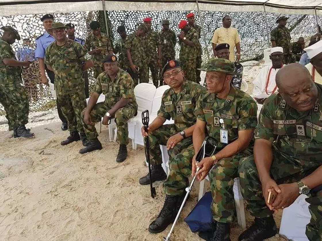 The Nigerian army assembled it’s men in Lagos state to flag off of exercise CROCODILE SMILE II at the Tactical Headquarters of 81 Division at Takwa Bay Island area of the state. Photo credit: Instagram, BuharSallau