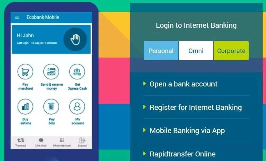 How to check Ecobank account balance online login