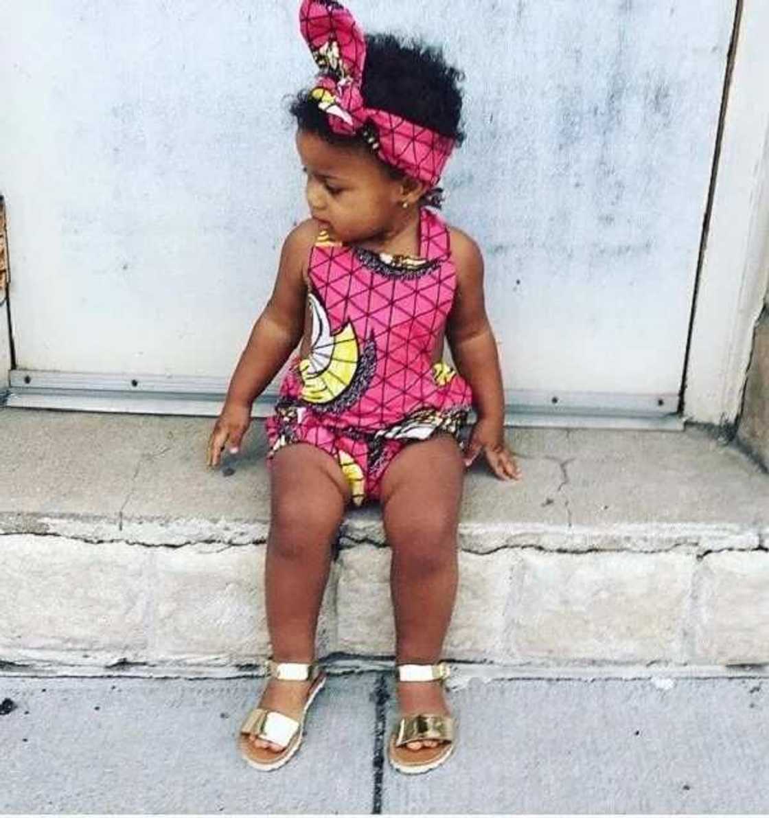 Ankara body-dress for baby girl