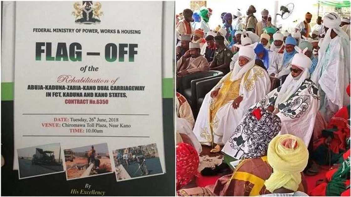 Yadda Sarki Muhammadu Sunusi II ya kaddamar da aikin kankare titin Abuja zuwa Kano Yadda Sarki Muhammadu Sunusi II ya kaddamar da aikin kankare titin Abuja zuwa Kano
