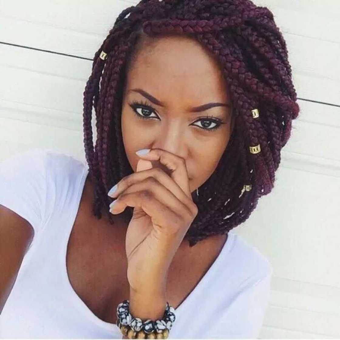 African braids for short hair