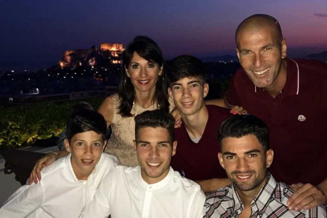 Zinedine Zidane and family