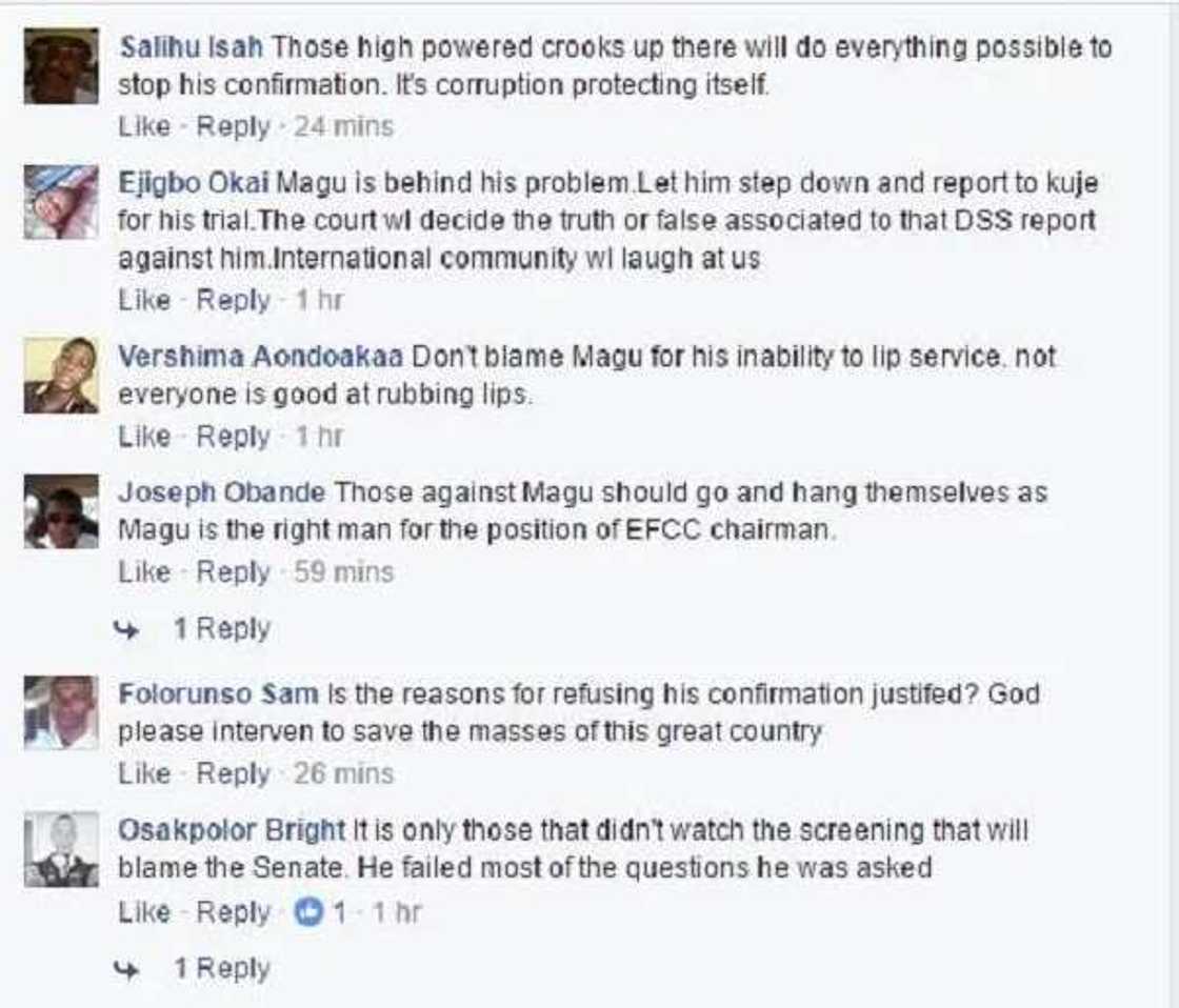 BREAKING: Senate rejects Magu's nomination as DSS disqualifies him again BREAKING: Senate rejects Magu's nomination as DSS disqualifies him again