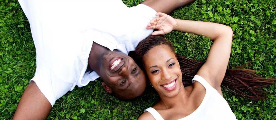 Happy black couple