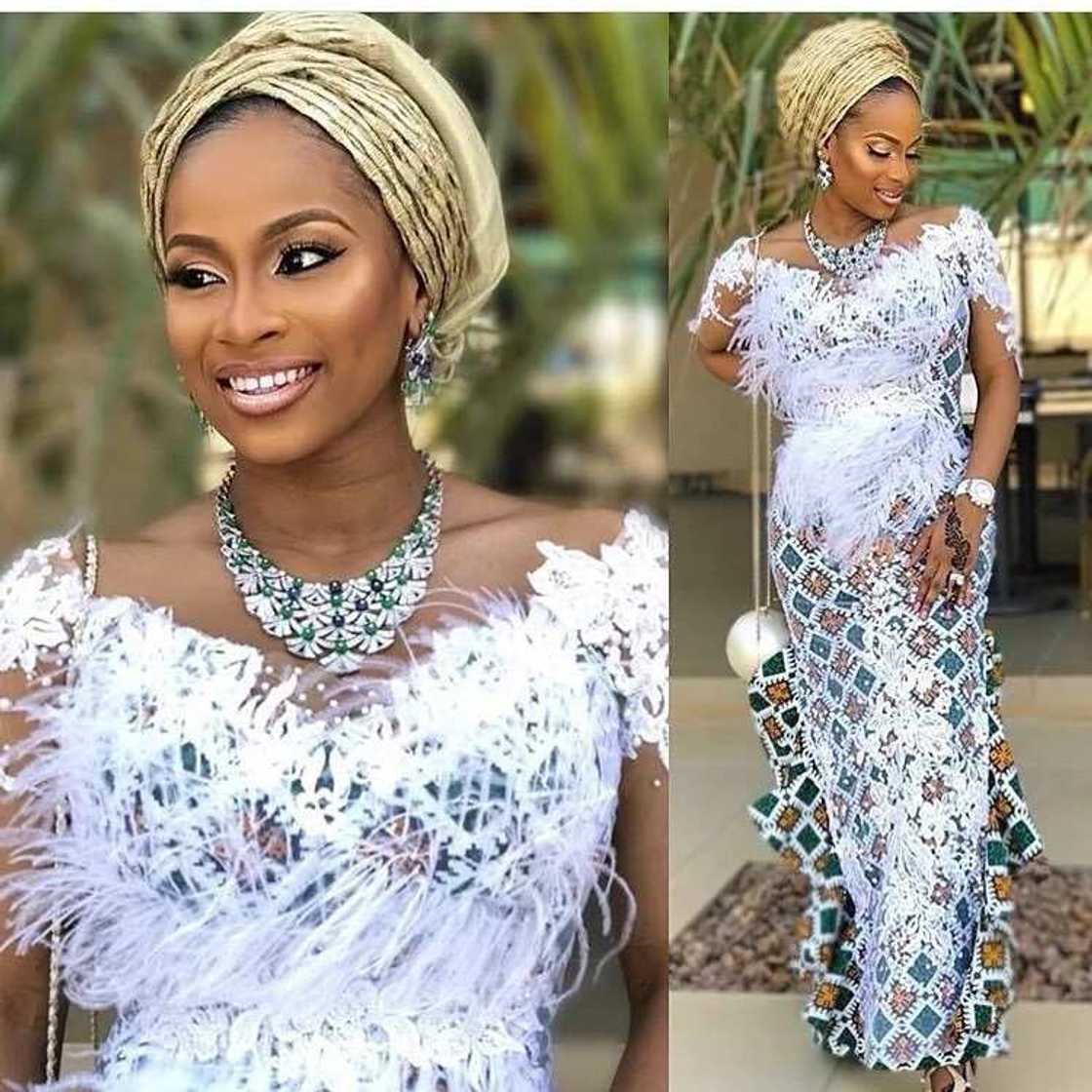 Ankara Aso Ebi festive dress with decor Ankara Aso Ebi festive dress with decor
