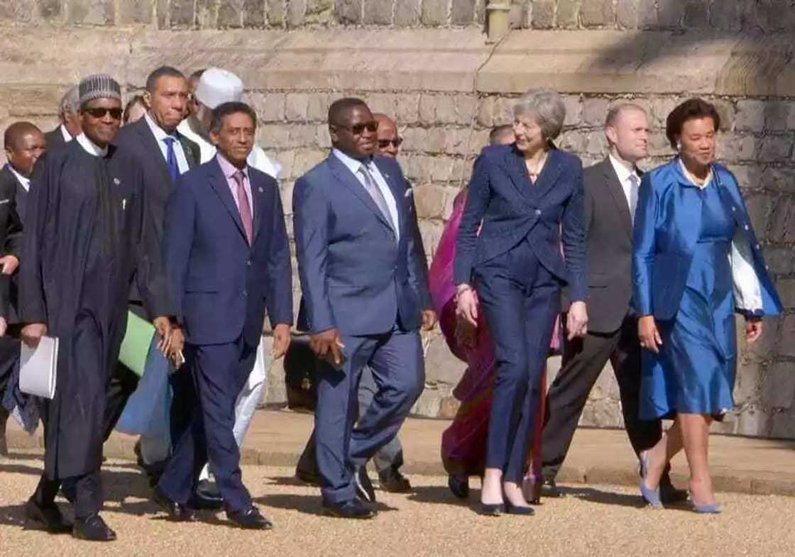 President Buhari at Windsor Castle in London for Commonwealth heads of government meeting President Buhari at Windsor Castle in London for Commonwealth heads of government meeting