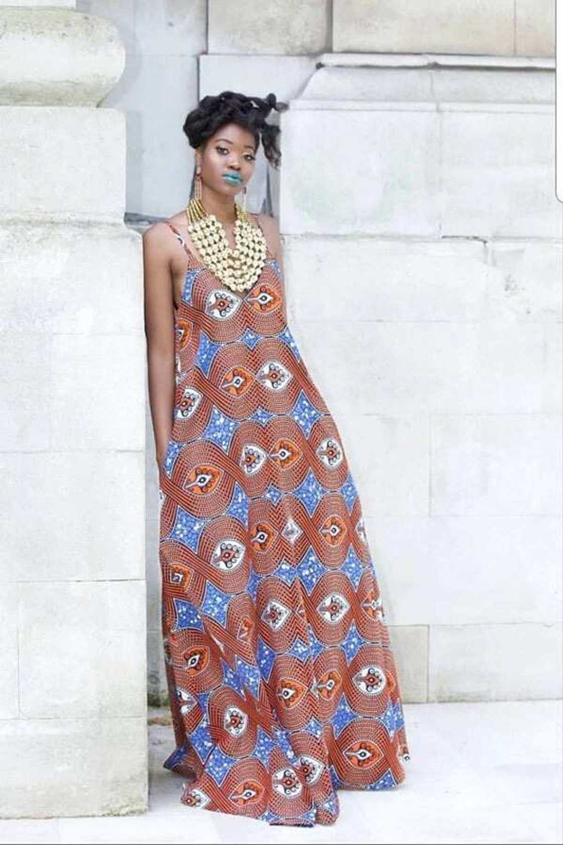 Minimalistic maxi gown of pastel colors Minimalistic maxi gown of pastel colors