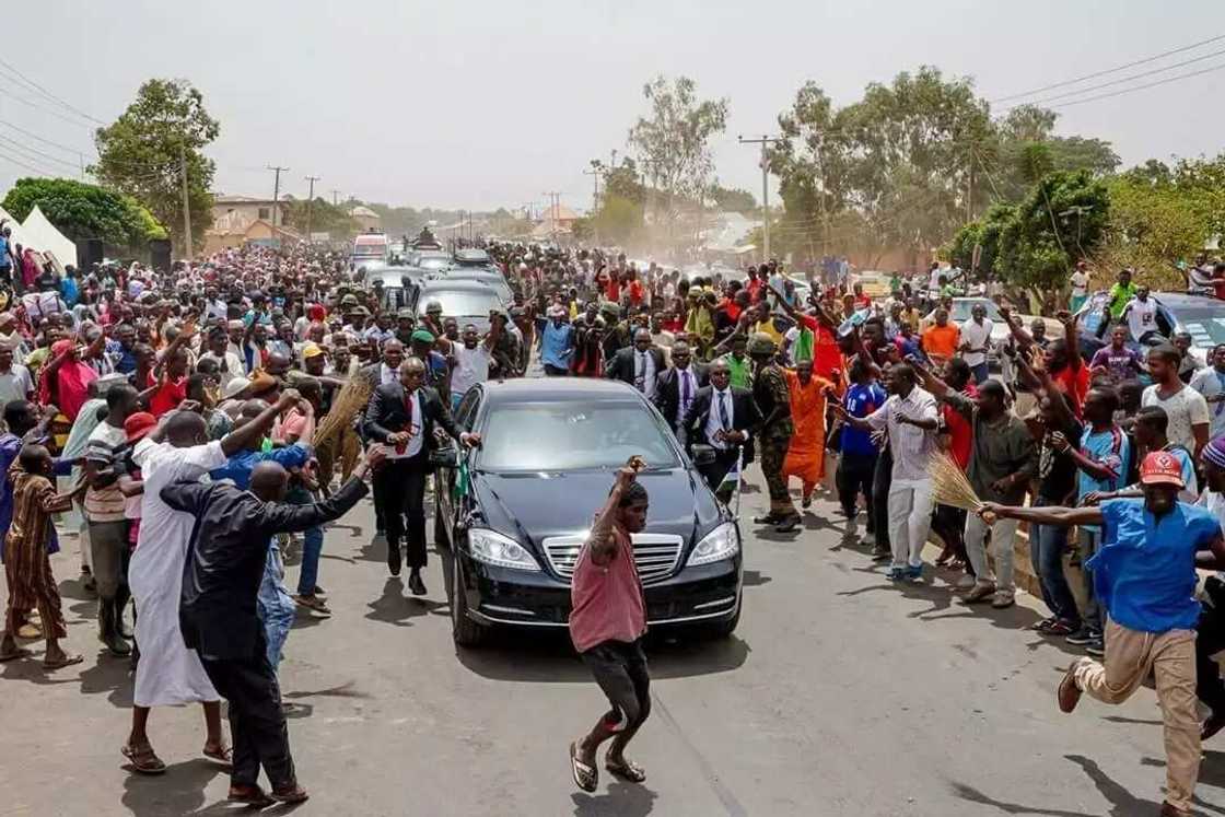 Yadda jama'a suka tarbi shugaba Buhari a jihar Plateau cikin hotuna