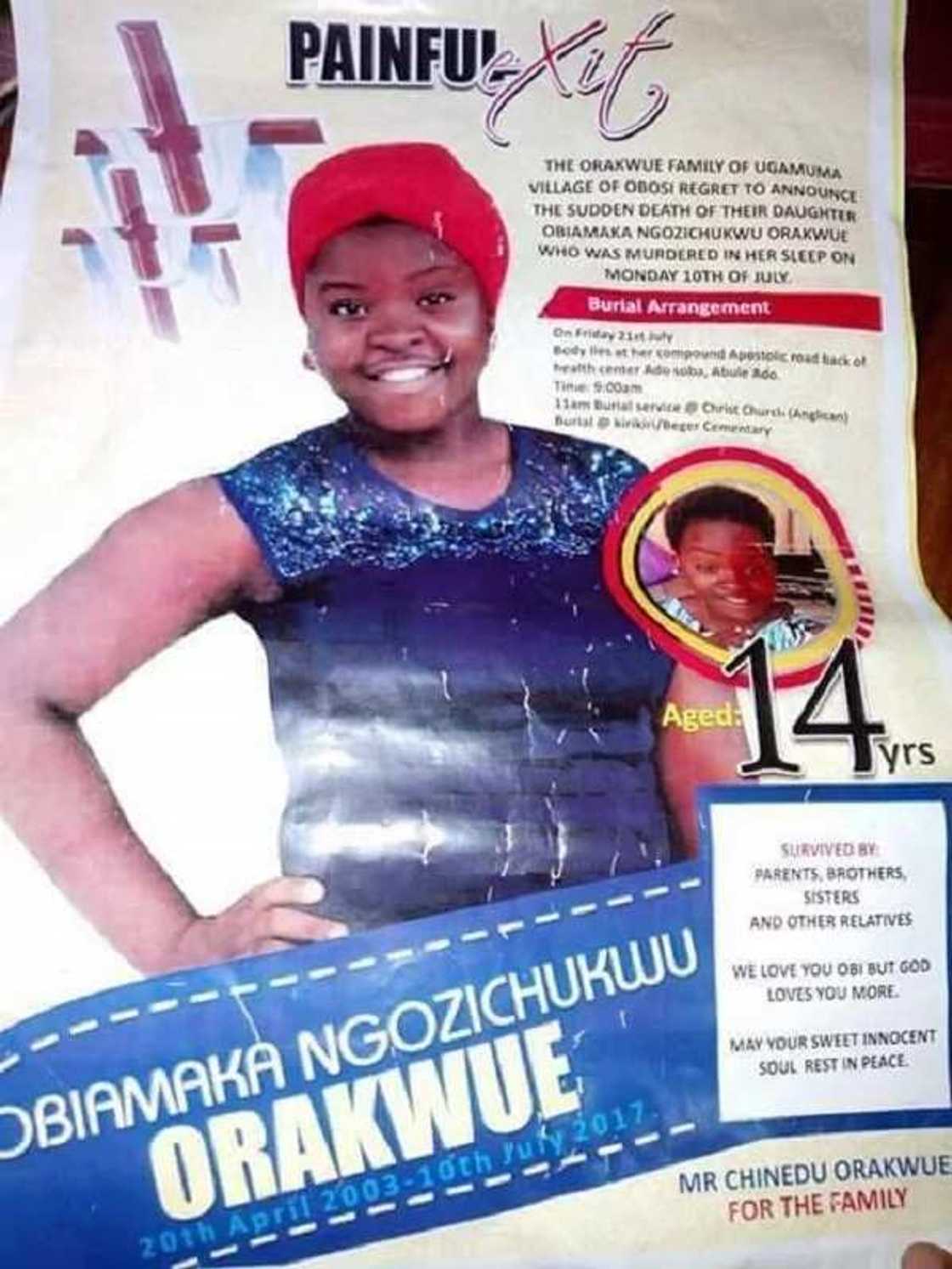 Sad! 14-year-old girl murdered in her parents' house in Lagos Sad! 14-year-old girl murdered in her parents' house in Lagos