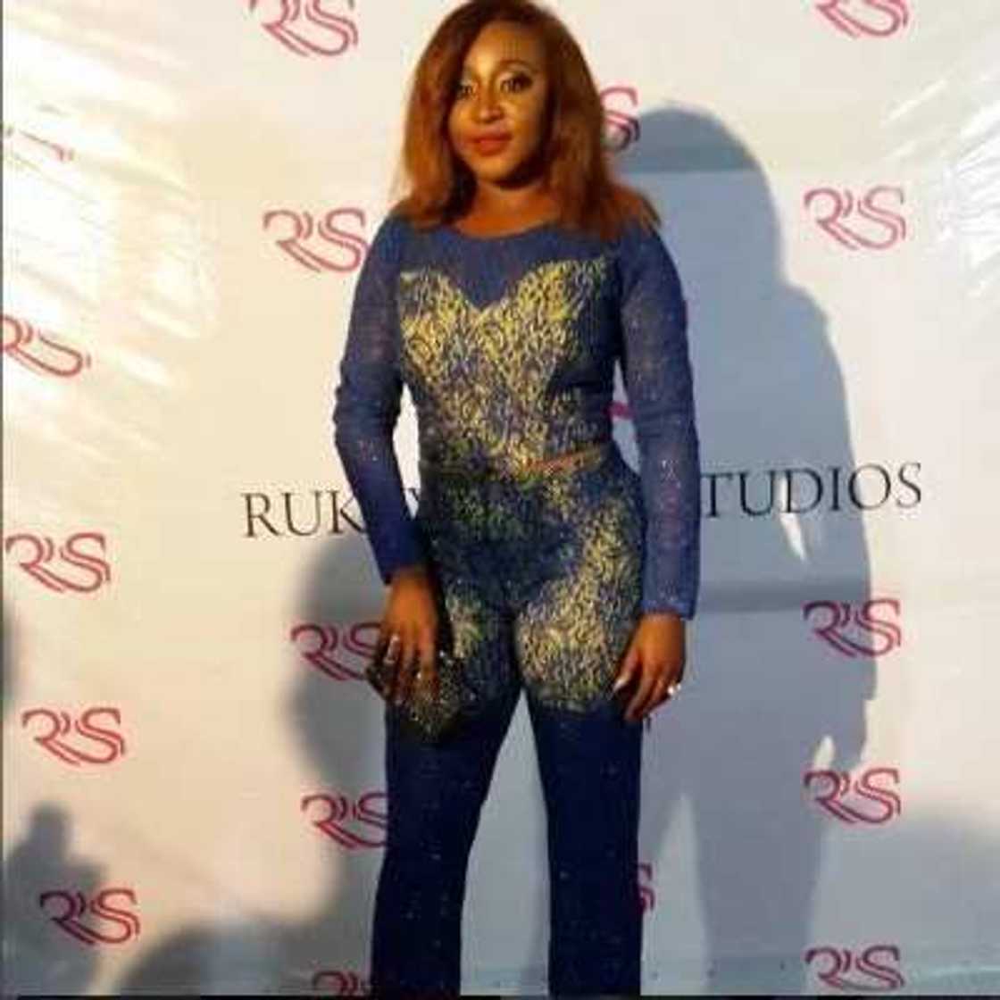 Rukky Sanda Exposes Bosom As She Premiere's Movie "Dark"