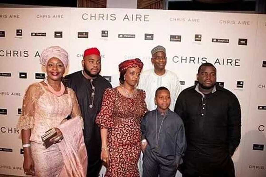 Diezani Alison Madueke and her children at an event Diezani Alison Madueke and her children at an event
