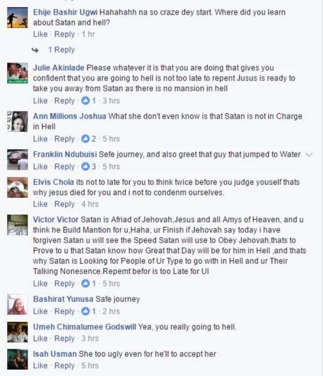 I am going to hell, Satan built a special mansion for me - Young lady reveals (photos) I am going to hell, Satan built a special mansion for me - Young lady reveals (photos)