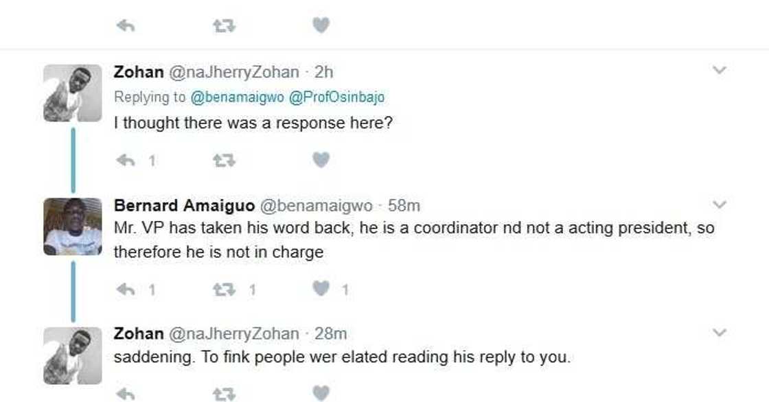 Osinbajo speaks about acting president, coordinating president controversy Osinbajo speaks about acting president, coordinating president controversy