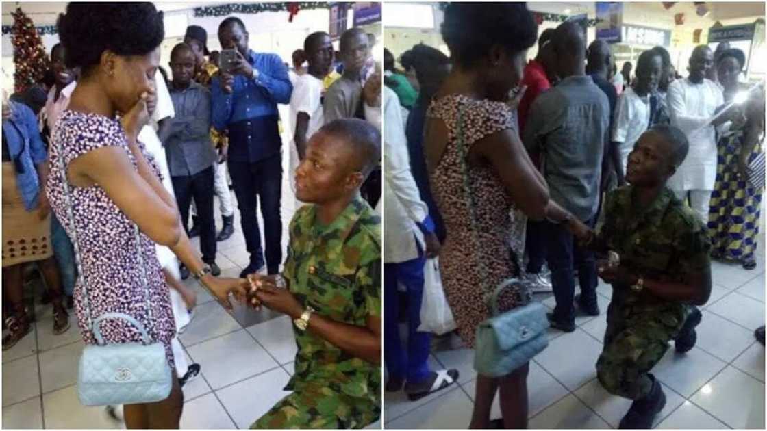 Nigerian soldier proposes Nigerian soldier proposes