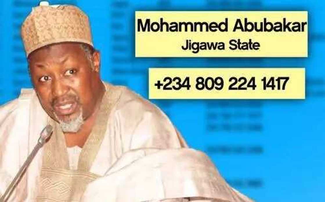 Phone numbers of serving governors in Nigeria published Phone numbers of serving governors in Nigeria published